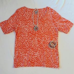 Chico's Orange Knit Top